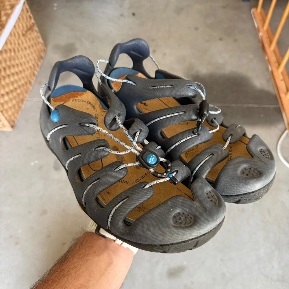 Mion Current Sport Sandals Mens 12 Grey Blue Water Shoes Gorpcore Martin Keen
